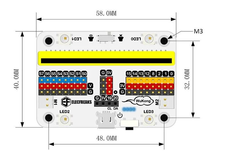 micro bit 樂高積木悟空板 wukong board with Lego holder micro:bit