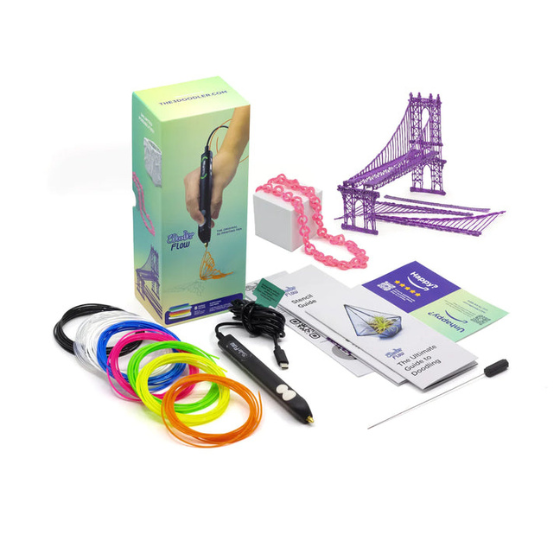 【3DD015】3Doodler Flow Essentials 3D Printing Pen Set 3D列印筆 - 基本組合包 (14歲以上) 3D列印筆 3D創意設計 maker DIY體驗
