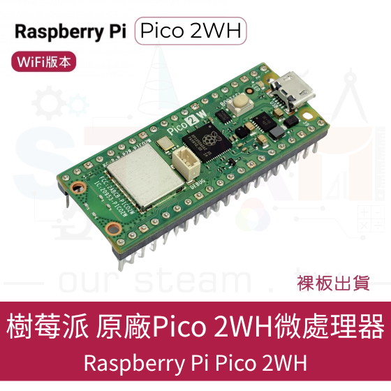 【RPI153】樹莓派 Raspberry Pi Pico 2 WH 裸板