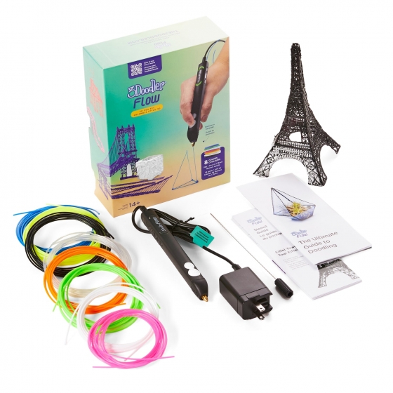 【3DD015】3Doodler Flow Essentials 3D Printing Pen Set 3D列印筆 - 基本組合包 (14歲以上) 3D列印筆 3D創意設計 maker DIY體驗
