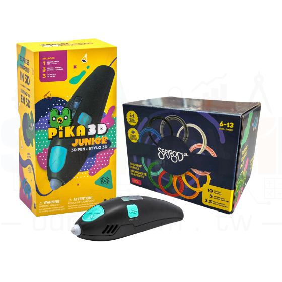 【PIKA03】PIKA 3D Junior 3D列印筆套件組 含專用補充顏料(10色) 安全無毒 獨家專利 3D創意設計 maker DIY體驗