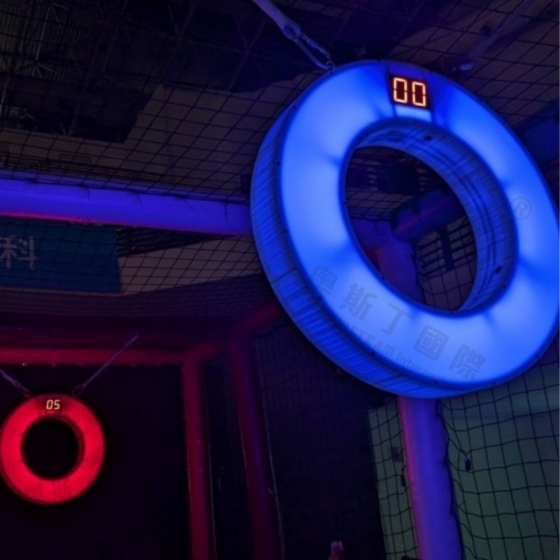 【TDA016】(限加購) 充氣式足球場加購組 感應式自動計分球門 紅藍1對 電子計分球門