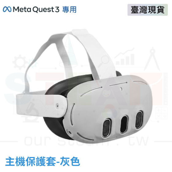 【META19】Meta Quest 3 主機保護套 防摔防震防塵頭盔罩 灰色